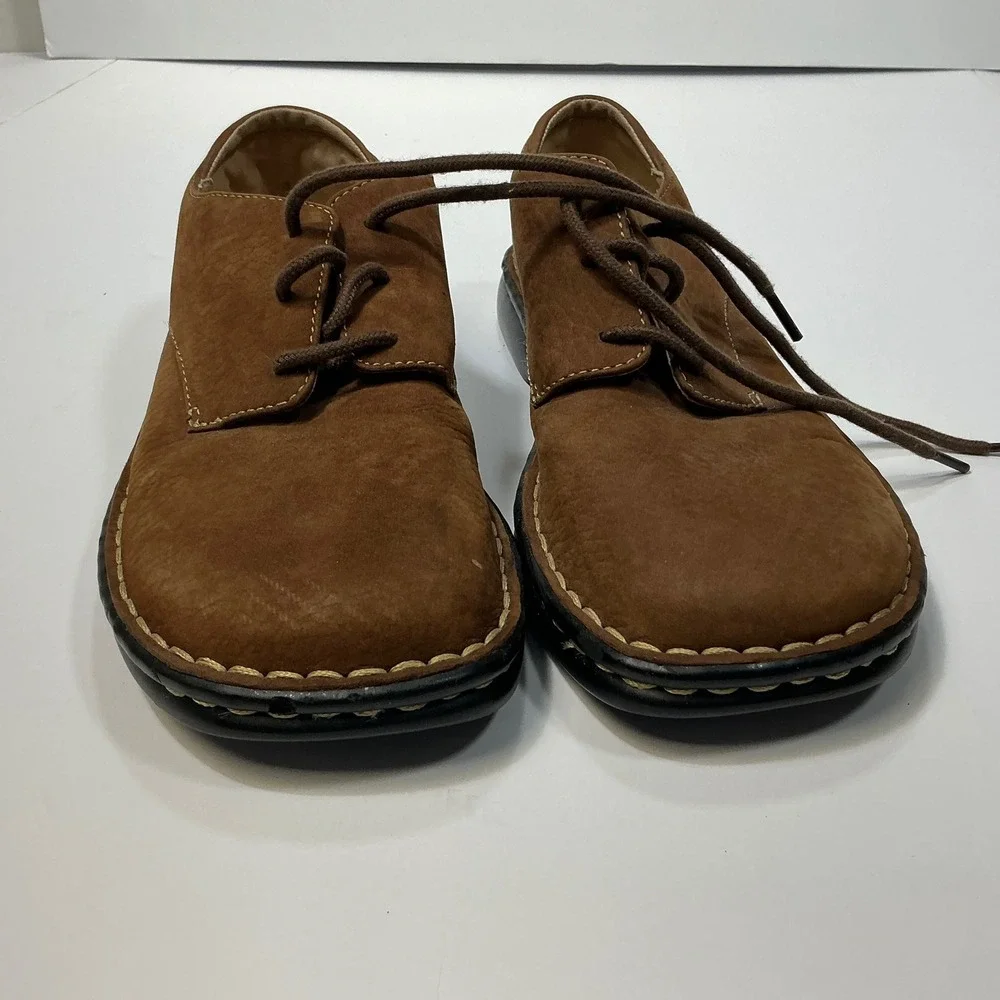 Eddie Bauer Mens Leather Lace Up Comfort‎ Casual Dress Shoes Brown Size 7.5M